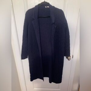 Anthropologie Deep Blue Cardigan Coat